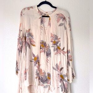 Free People blush pink long sleeve mini dress